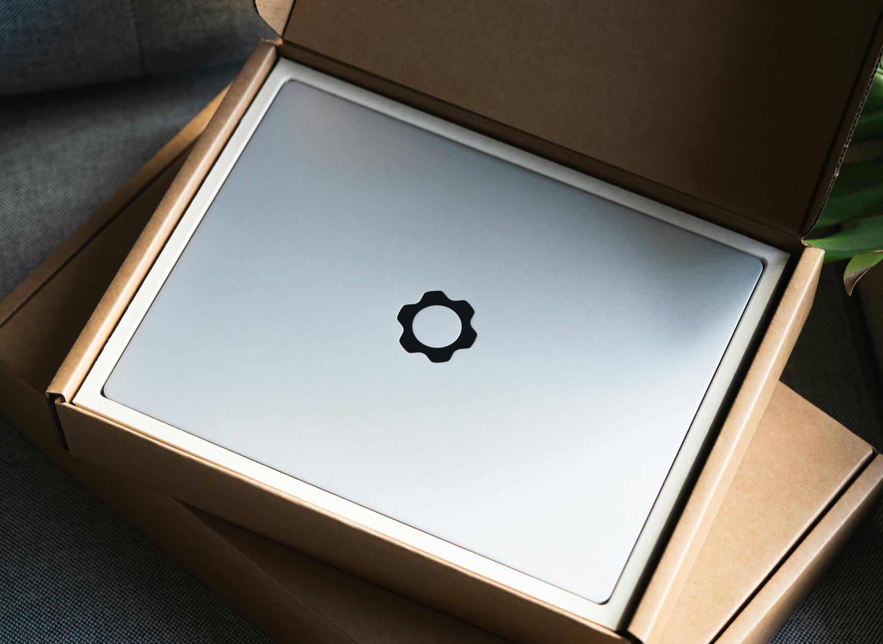Framework Laptop inside a shipping box