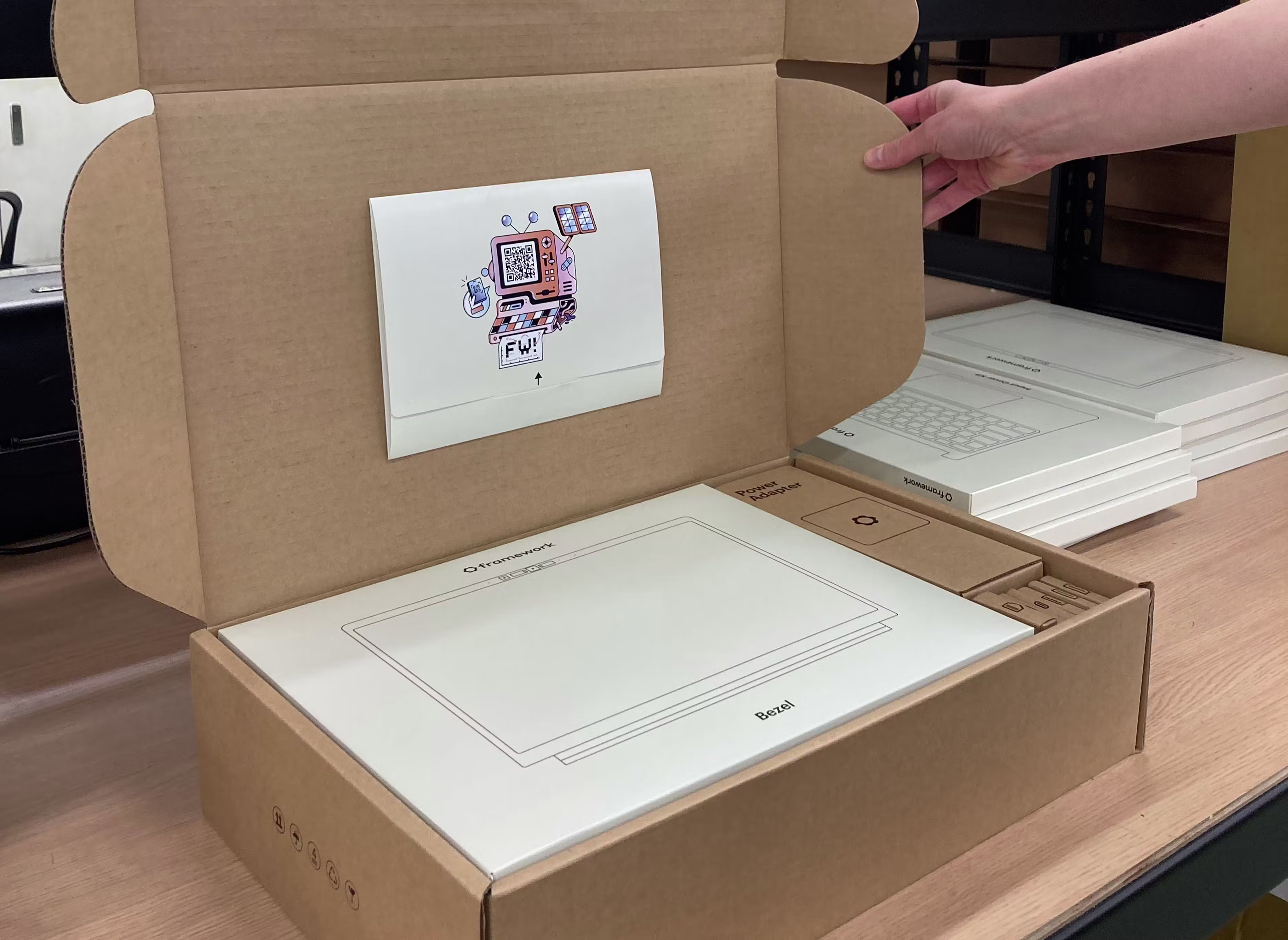Framework Laptop in a shipping box