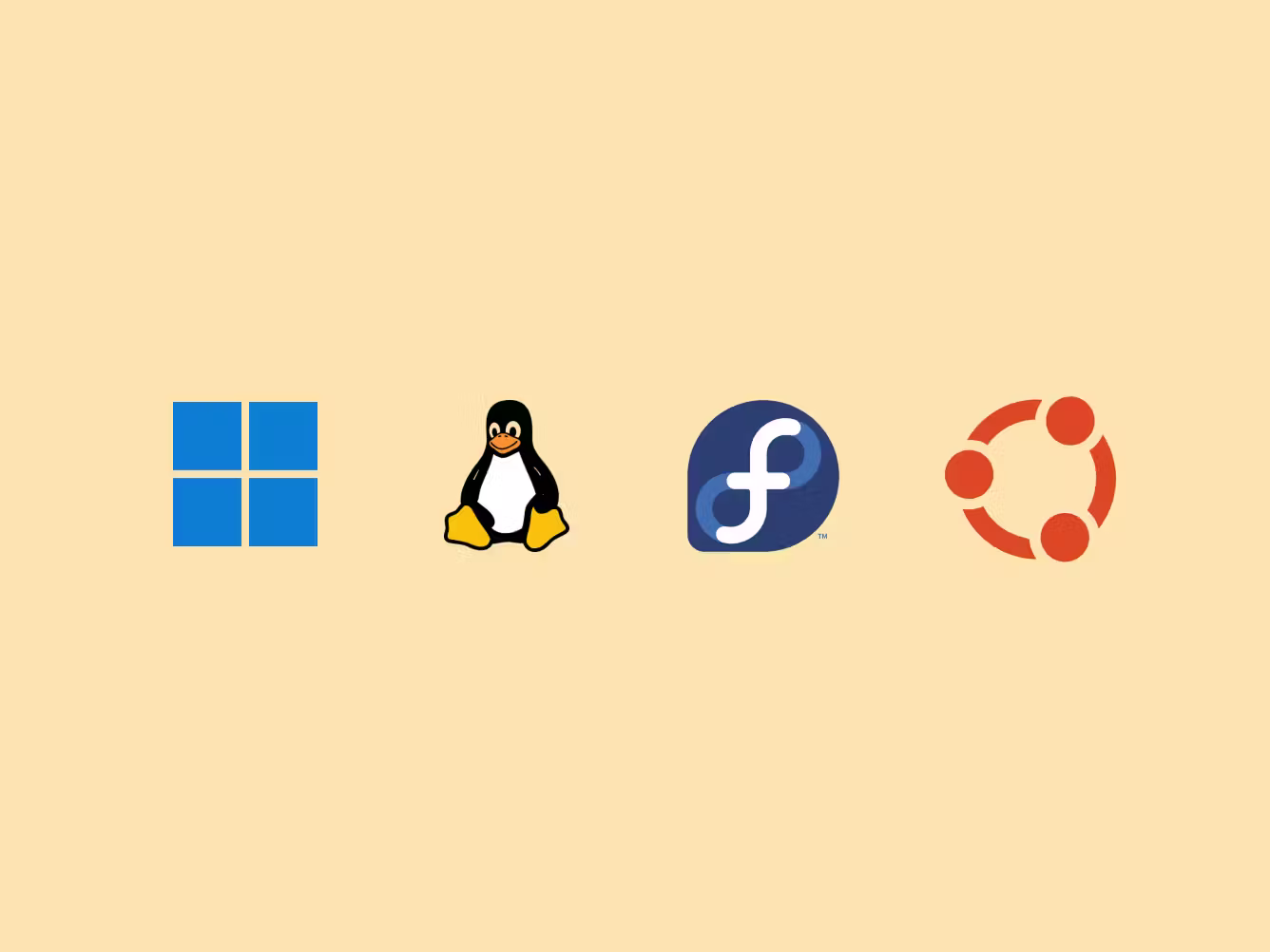 Logos of different operating systems