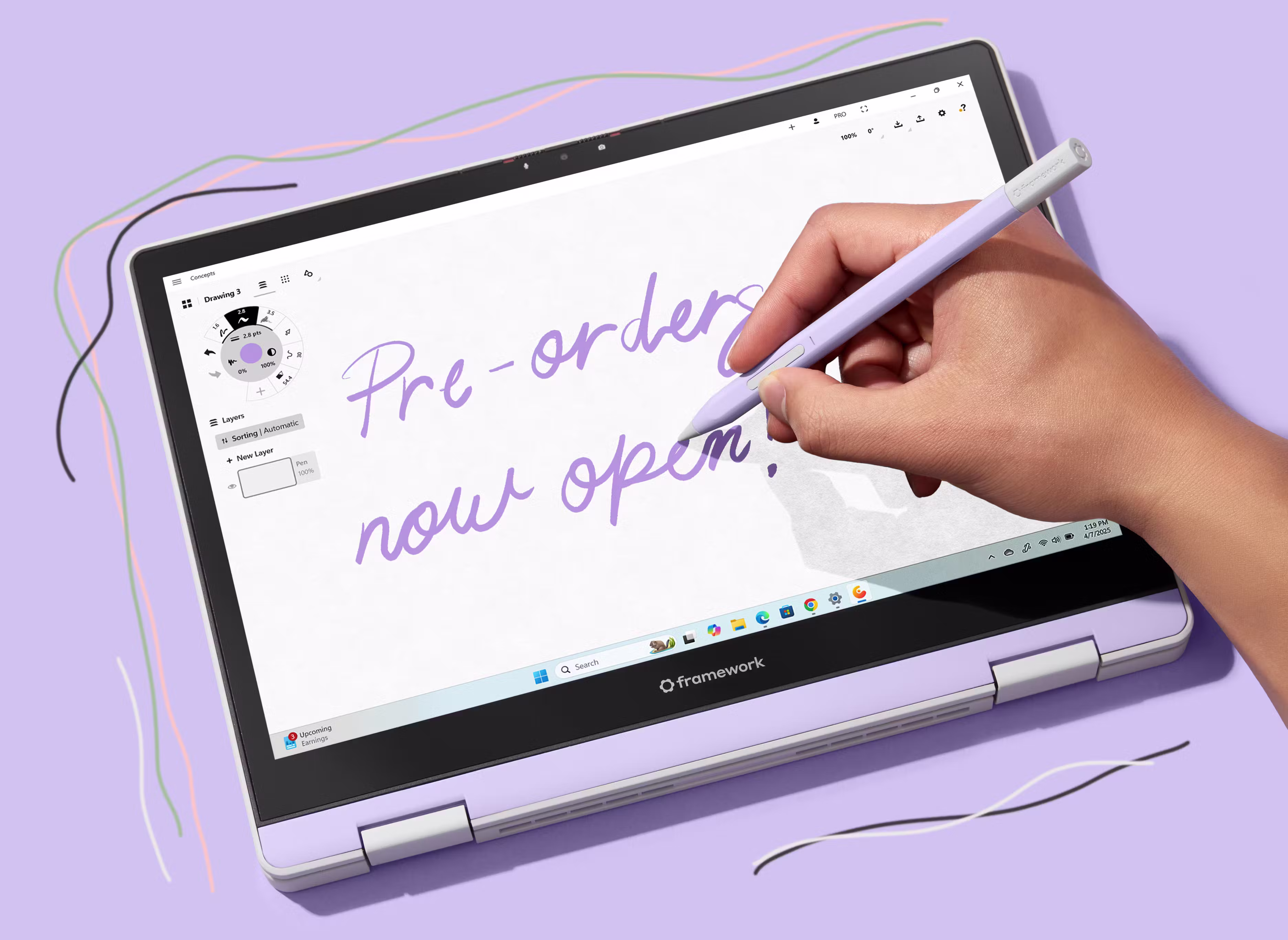 Framework Laptop 12 and stylus