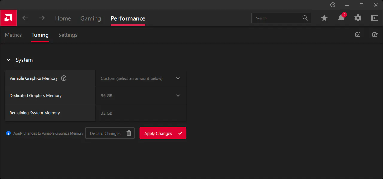 AMD’s Variable Graphics Memory Performance Tuning