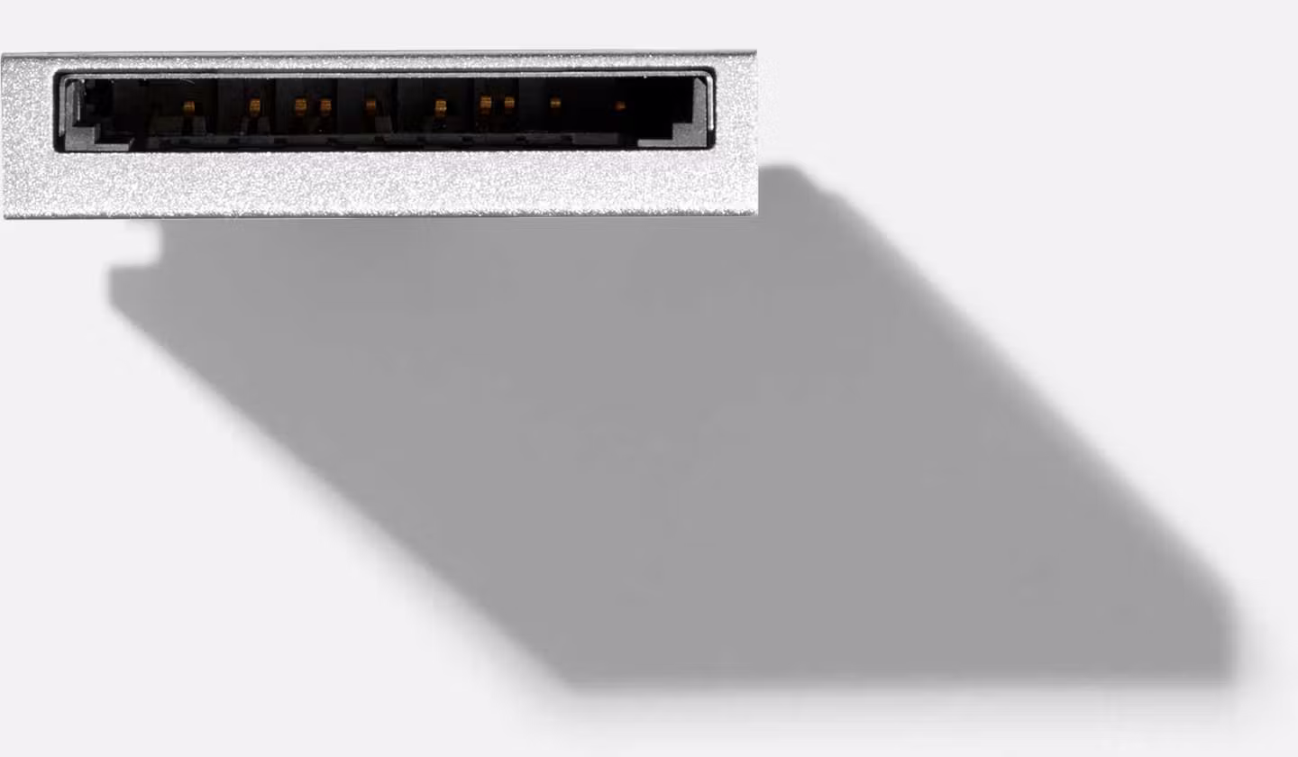 Top-down studio shot of a Framework SD Expansion Card.