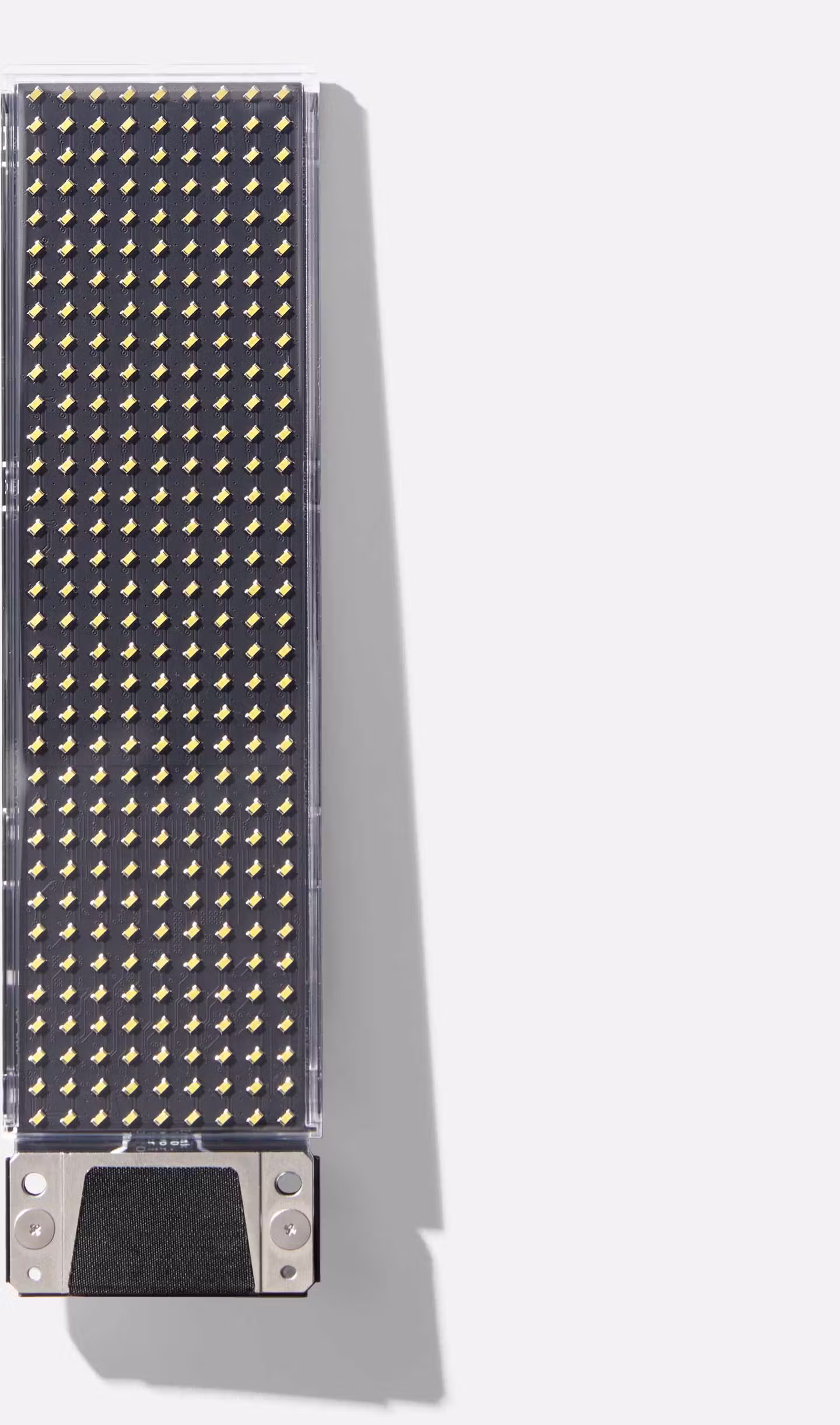 Top-down studio shot of a Framework 16 LED Matrix.