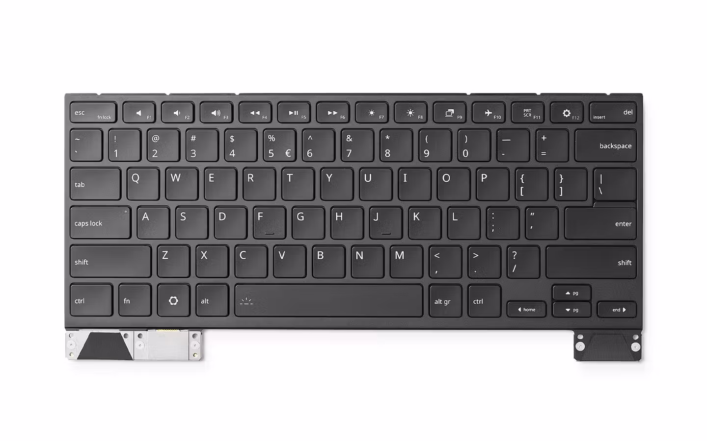 Top-down illustration of a Framework Laptop 16 keyboard module.