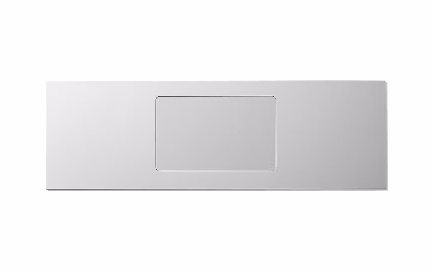 Top down studio shot of a Framework Laptop 16 One Piece Haptic Touchpad Module