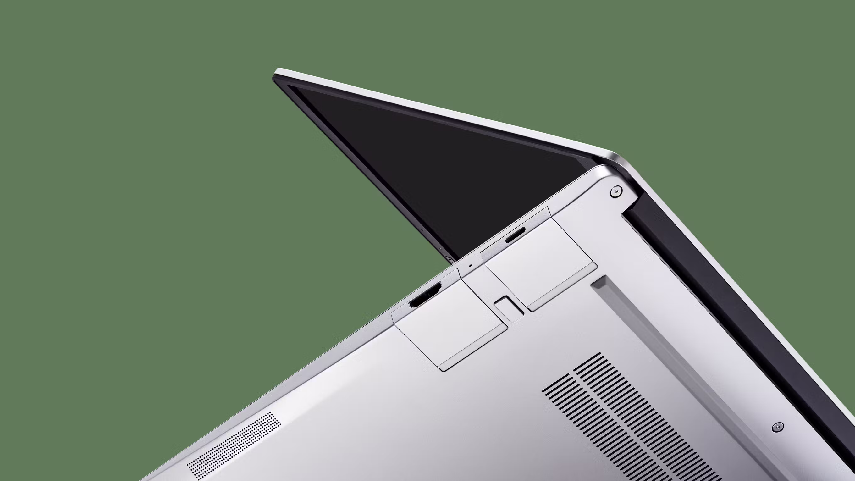 A bottom-up shot of Framework Laptop 13