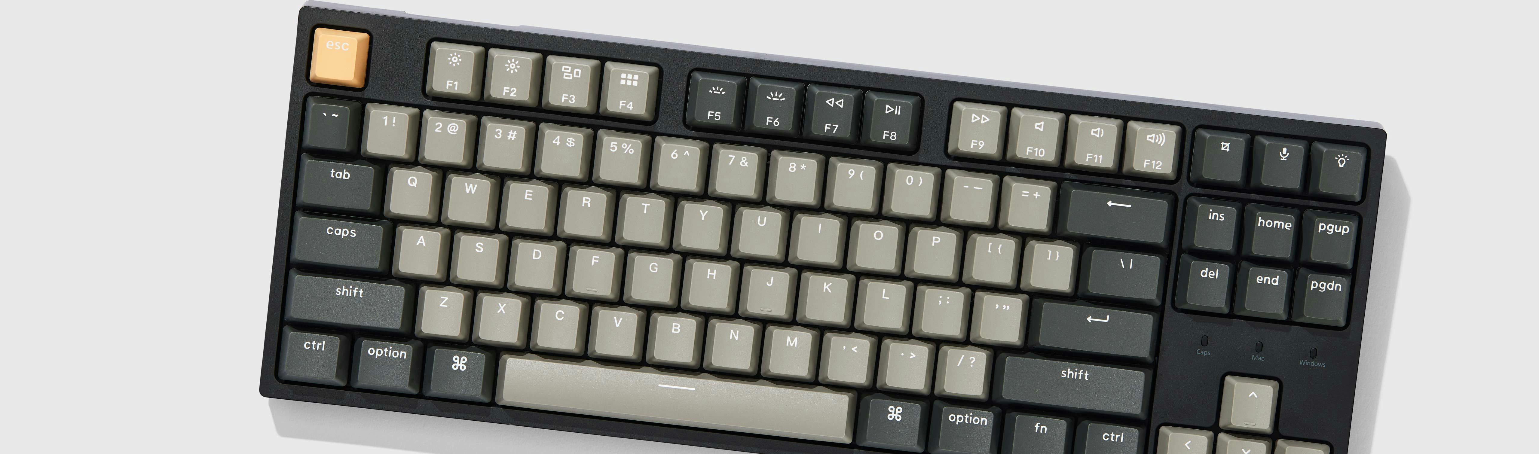 A mechanical gaming keyboard.